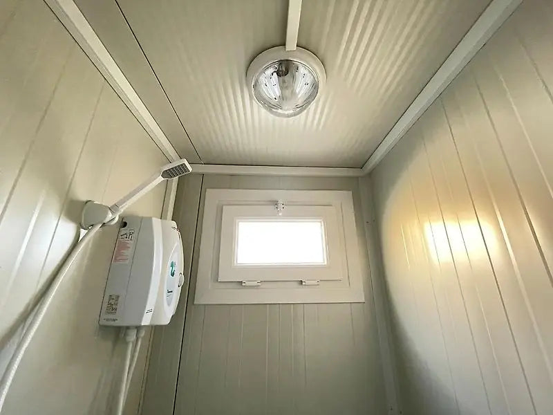 Cabina sanitaria, 6 unidades (ducha + lavabo) | Cabina de ducha 240 x 600, nueva 3