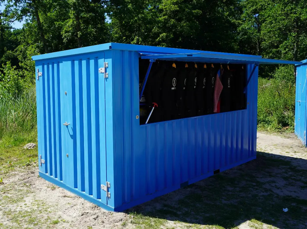 Barra plegable XL, 3×2 m, azul RAL 5015 3