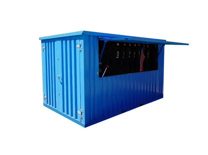 Barra plegable XL, 3×2 m, azul RAL 5015 2